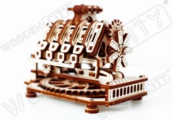 Puzzle 3D en bois moteur V8