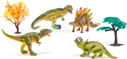 Set dinosaures Monde perdu – figurines et arbres pour jeux préhistoriques