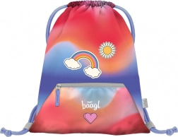Baagl sac avec poche arc-en-ciel rouge