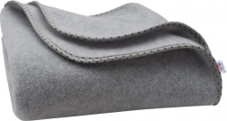Couverture polaire pour enfant NEW BABY 100 × 75 cm – gris avec petites étoiles