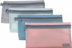 Pochette zippée multicolore 23x13 cm