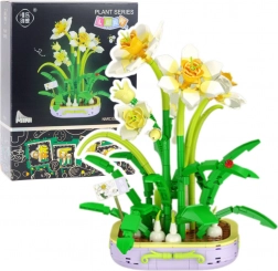 Kit de construction Fleur Narcisse blanc et jaune 623 pièces