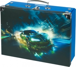 Valise scolaire pliante Voiture de course avec ferrures