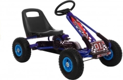 Kart à pédales A-15 avec pneus gonflables – Bleu