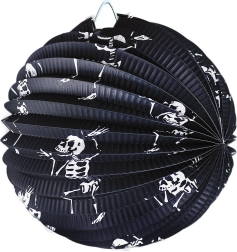Lampion rond d’Halloween – squelettes