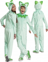 Costume enfant POKEMON Sprigatito kigurumi 127–136 cm (7–8 ans)