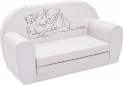 Canapé-lit pour enfant New Baby Lion Family, gris clair