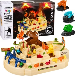 Circuit de dinosaures interactif manuel Dinosaur Track Adventure avec 3 véhicules et 8 défis