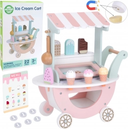 Chariot de crème glacée en bois Woopie Green