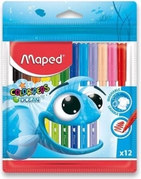 Ensemble de feutres colorés MAPED Color'Peps Ocean 12 pcs