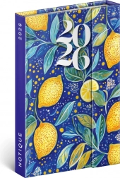 Agenda hebdomadaire magnétique Citrons 2026