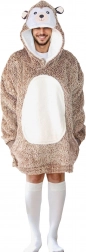 Couverture à capuche chaude Cozy Noxxiez hérisson pour adultes et ados