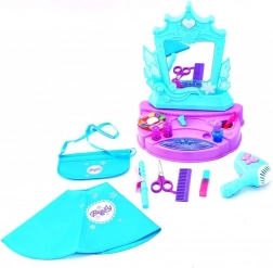 Coiffeuse pour enfants avec miroir et sèche‑cheveux fonctionnel