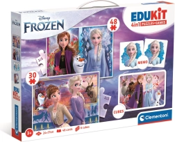 Ensemble de jeux Frozen 4-en-1 CLEMENTONI