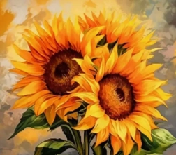 Peinture diamant Tournesols 30x40 cm