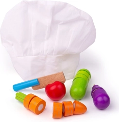 légumes en bois à couper avec toque BIGJIGS TOYS