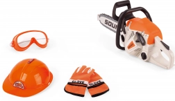 Tronçonneuse avec effets 35 cm – set pour enfants avec casque et lunettes