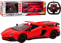 Voiture de course télécommandée 1:12 avec portes ouvrantes rouge