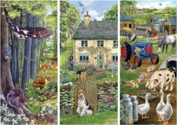 Puzzle Ferme Woodland 1000 pièces