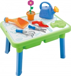 Wopie table de jeu eau et sable 2‑en‑1 avec 13 accessoires