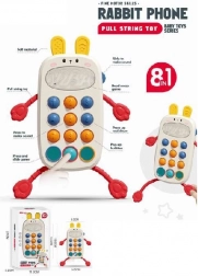 téléphone pour les tout-petits lapin – jouet à tirer avec sons
