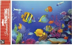 Peinture diamant sur panneau Poissons 29 × 21 cm