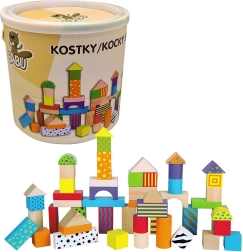 Babu blocs en bois 50 pcs dans un seau