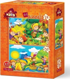 Puzzle Automne et printemps 24 + 35 pièces