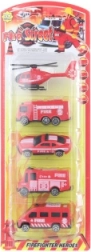 Set de camions de pompiers en plastique – 5 pièces