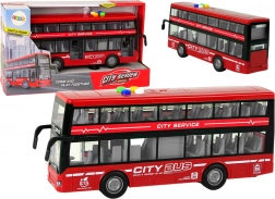 Autobus à impériale avec lumières et sons 1:16 – Rouge