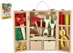 Mallette en bois avec outils pour petits bricoleurs