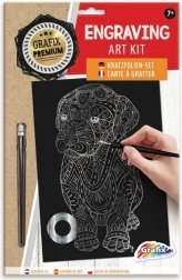 Image à gratter argentée chien GRAFIX