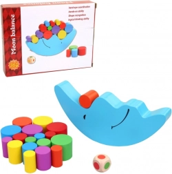 Rouleaux en bois avec la Lune