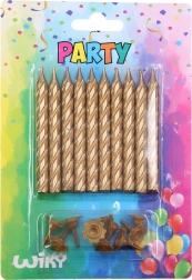 Bougies et supports de couleur or