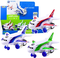 Avion de voyage à piles avec effets