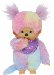 Monchhichi fille arc-en-ciel 20 cm (remplie de billes)