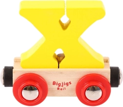 Wagonnet en bois avec la lettre X - Bigjigs Rail