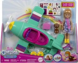 Barbie Chelsea – avion avec poupée pilote et chiot