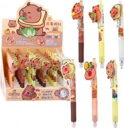 Stylo gel Capybara avec élément rotatif encre bleue