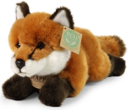 Renard en peluche allongé 23 cm éco-responsable