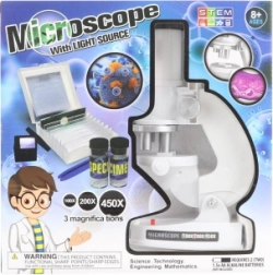 Microscope en plastique à piles pour enfants 8+