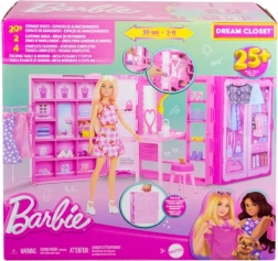Garde-robe de rêve BARBIE avec tenues et accessoires (sans poupée)