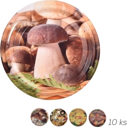 Couvercle de stérilisation métallique Bio 66 motif champignons – 10 pcs