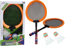 Set de 2 raquettes de badminton avec 2 volants – orange