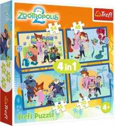 Puzzle 4 en 1 Zootropolis plein d’aventures DISNEY Zootropolis 2