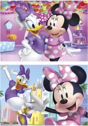 Puzzle en bois Minnie et Daisy 2×50 pièces