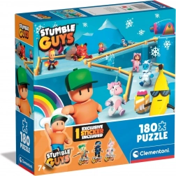 puzzle clementoni stumble guys 180 pièces avec autocollant