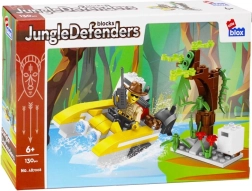 Kit de construction Jungle Defenders – bateau à moteur d’exploration et arbre