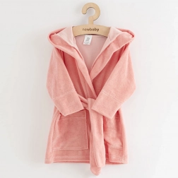 Peignoir pour enfant en éponge avec capuche NEW BABY Comfortably, rose
