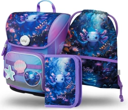 Set scolaire Baagl Ergo Axolotl : cartable, trousse et sac